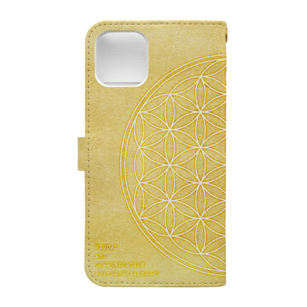 DieodeDesign2022の(11Pro)FlowerofLife2020 手帳型スマホケースの裏面