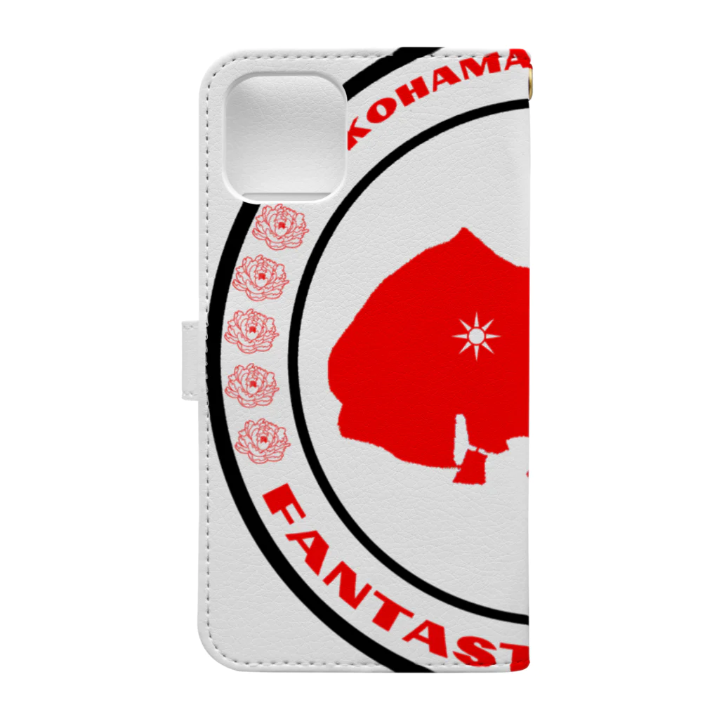 横浜市金沢区の地域活動家　ツンのYOKOHAMA KANAZAWA FANTASTIC TOWN Book-Style Smartphone Case :back