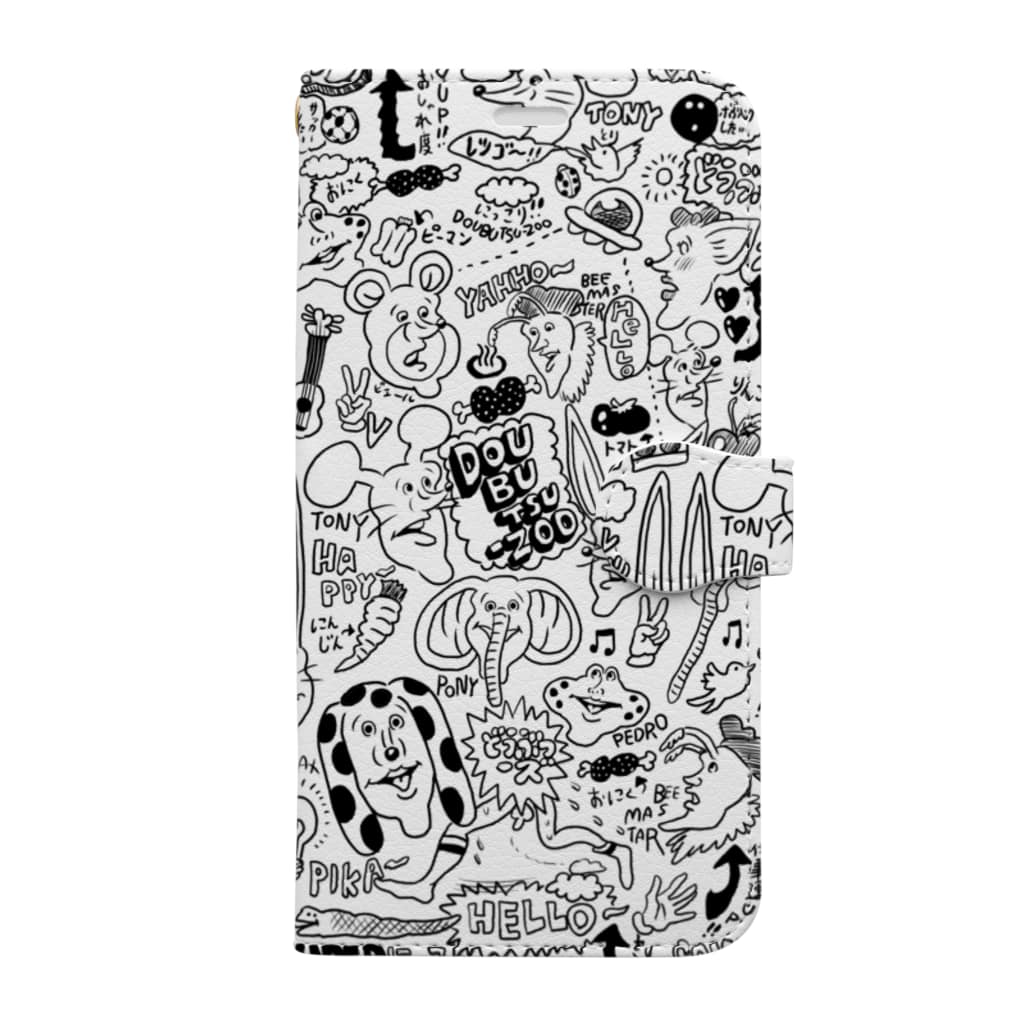 THE DOUBUTSU-ZOO SHOPのどうぶつーズの柄 Book-Style Smartphone Case