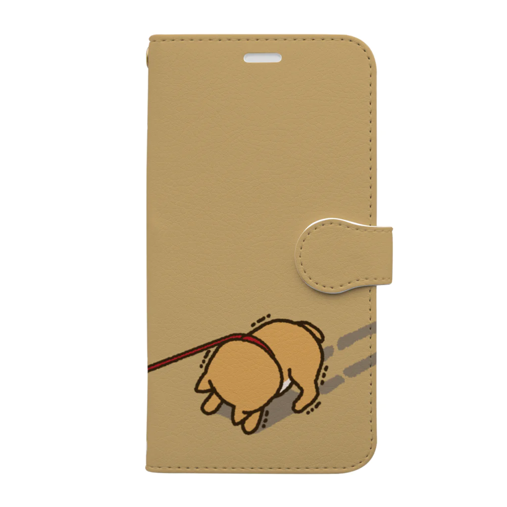 semioticaの茶色のイヤイヤ柴犬 Book-Style Smartphone Case