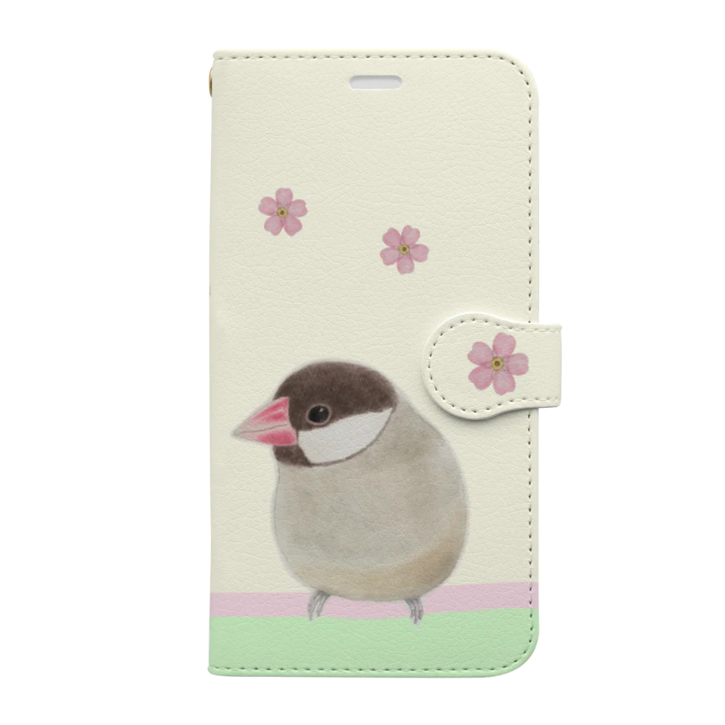 京都・丹後のぼくそう屋さんのつばめさんと文鳥さん Book-Style Smartphone Case