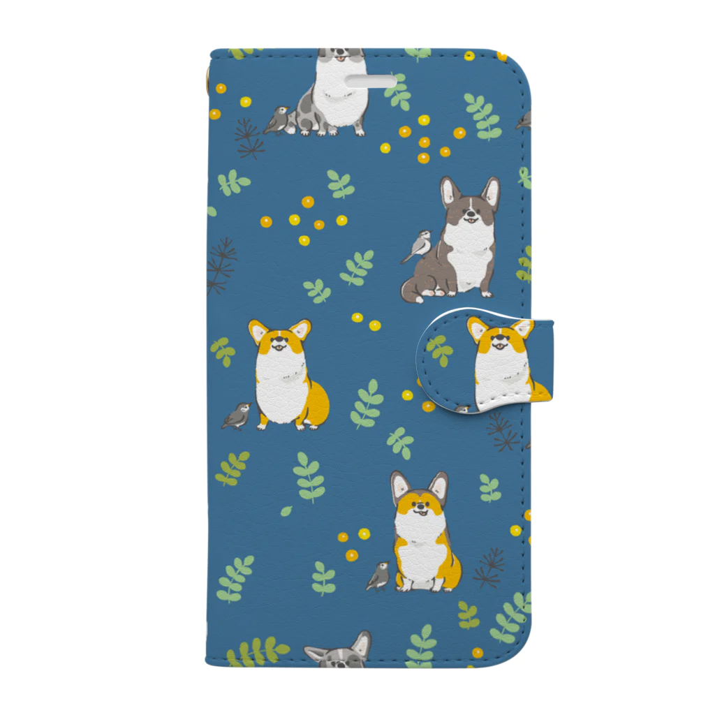 サカモトリエ/イラストレーターのLOVEコーギー Book-Style Smartphone Case