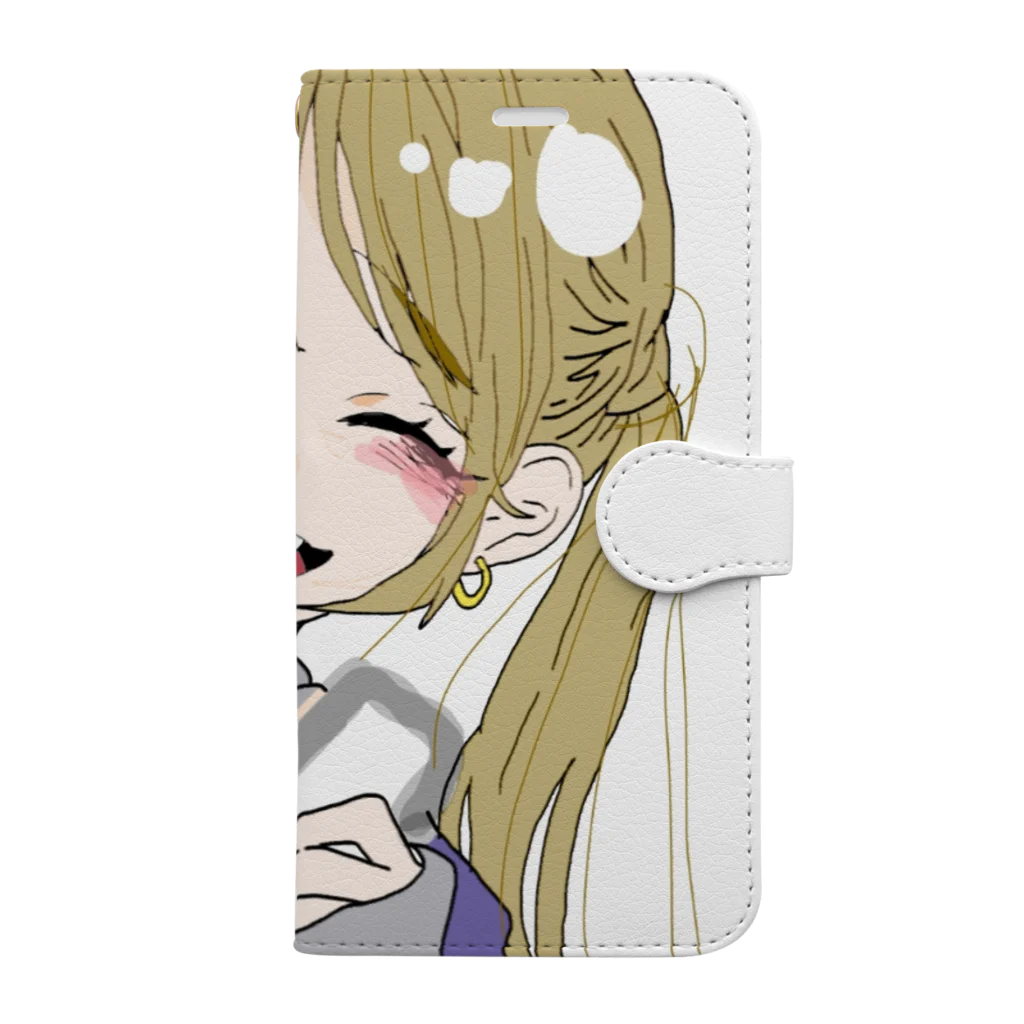 青リンゴのゆめかわいい女の子 Book-Style Smartphone Case