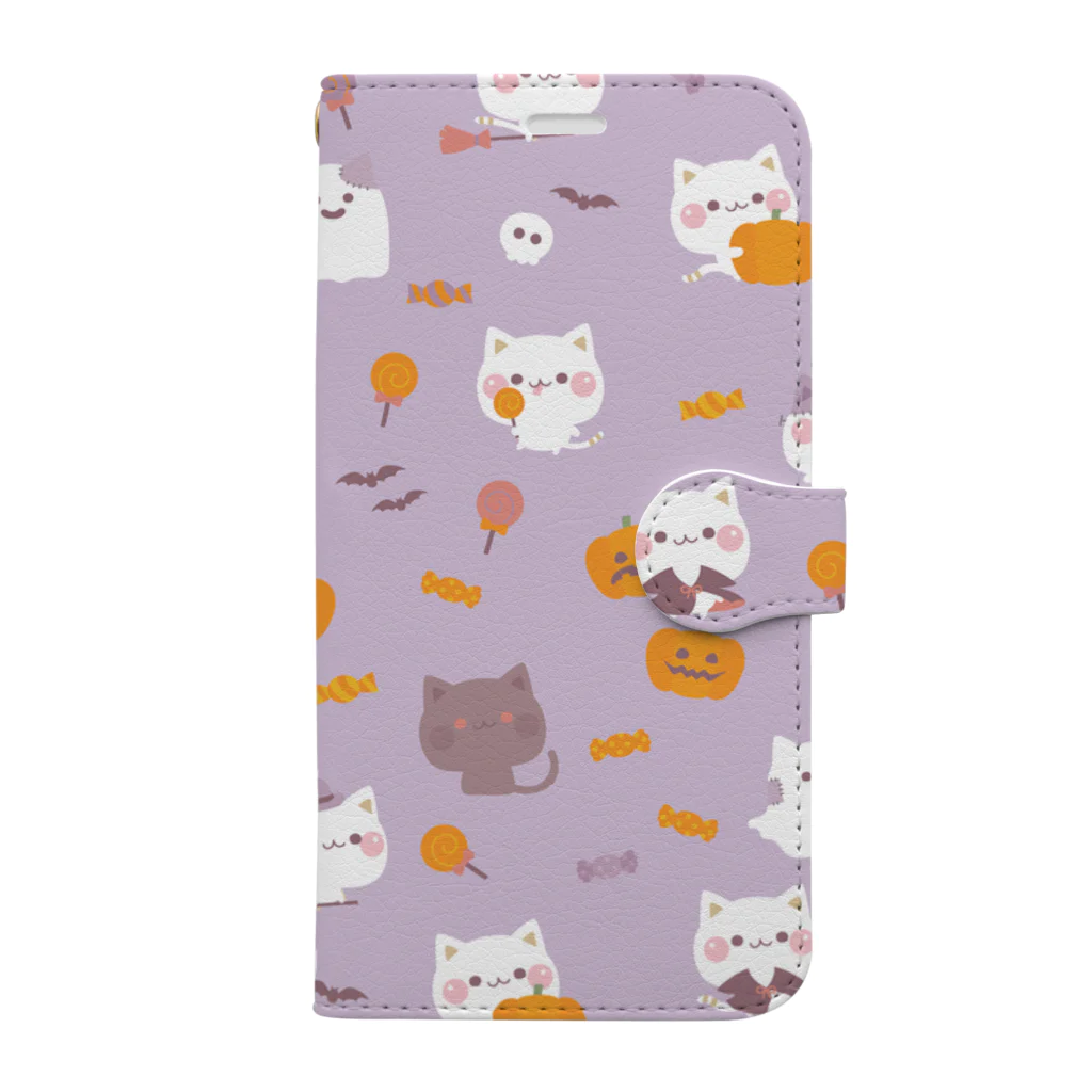 DECORの気づかいのできるネコ　ハロウィンver. Book-Style Smartphone Case