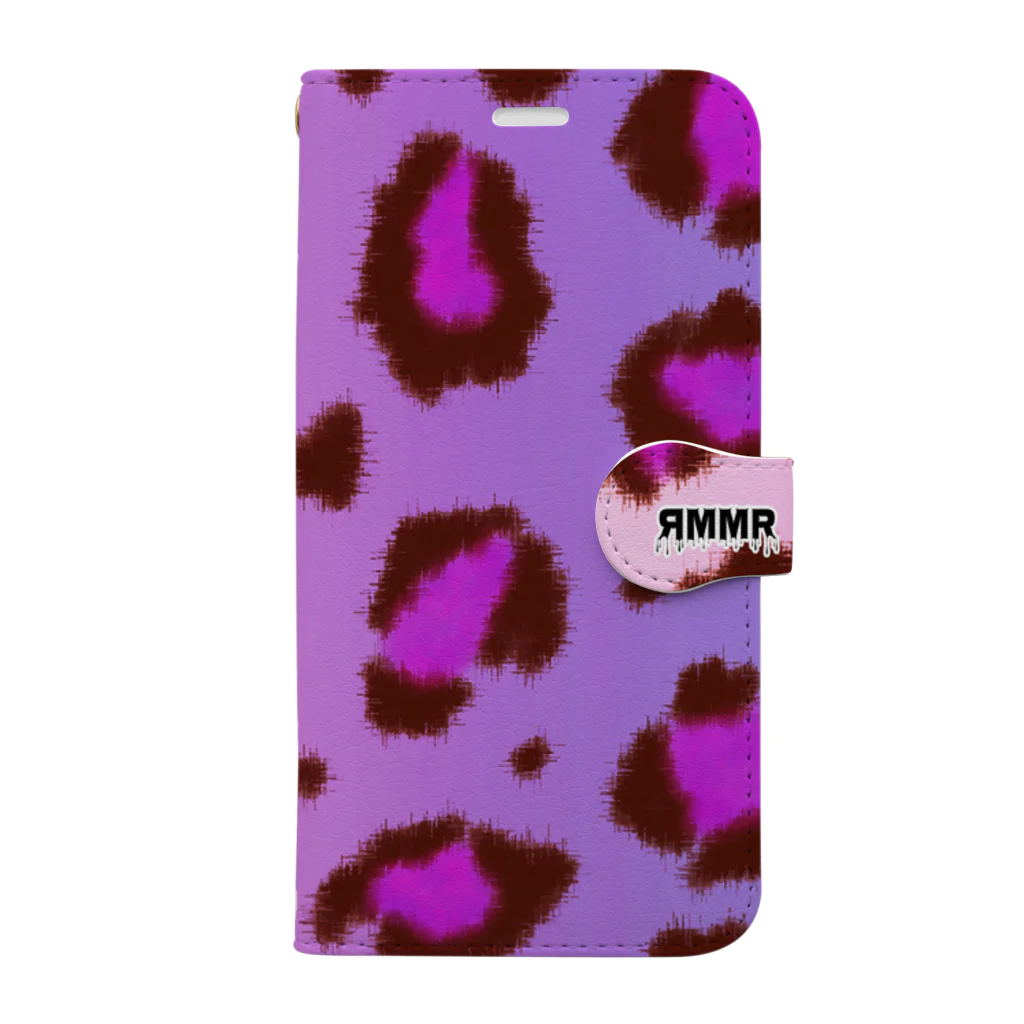 ЯMMRのPink leopard 手帳型スマホケース