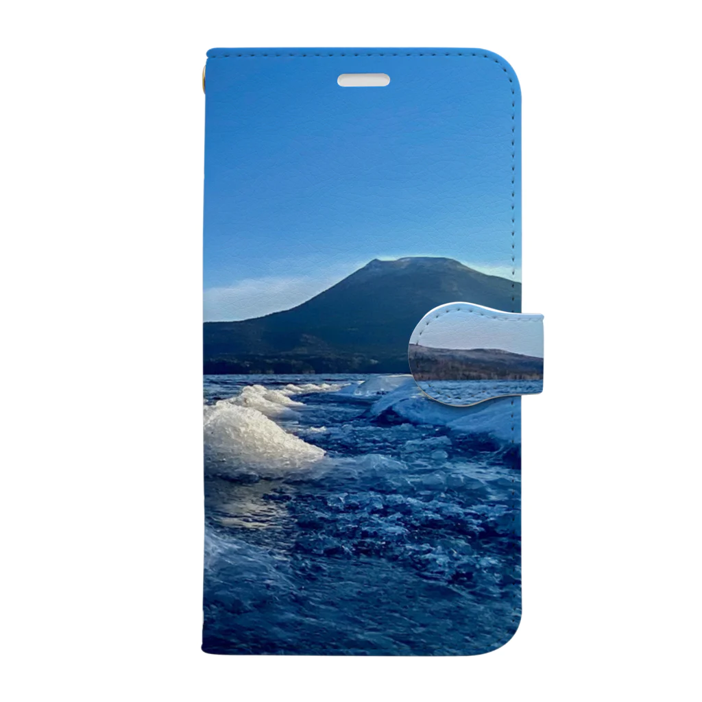 Corte de corte（コルテデコルテ）の阿寒湖に浮かぶアイスマウンテン Book-Style Smartphone Case
