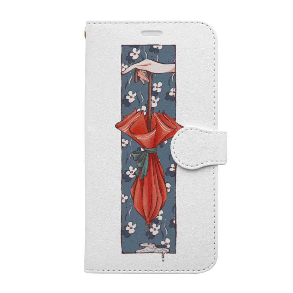 日菜乃🐶の花降る日の傘 Book-Style Smartphone Case