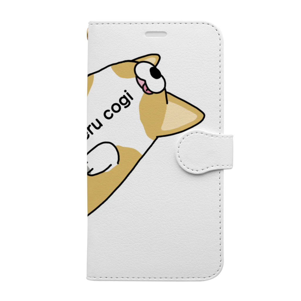 5corgisのwarainagara neru cogi Book-Style Smartphone Case