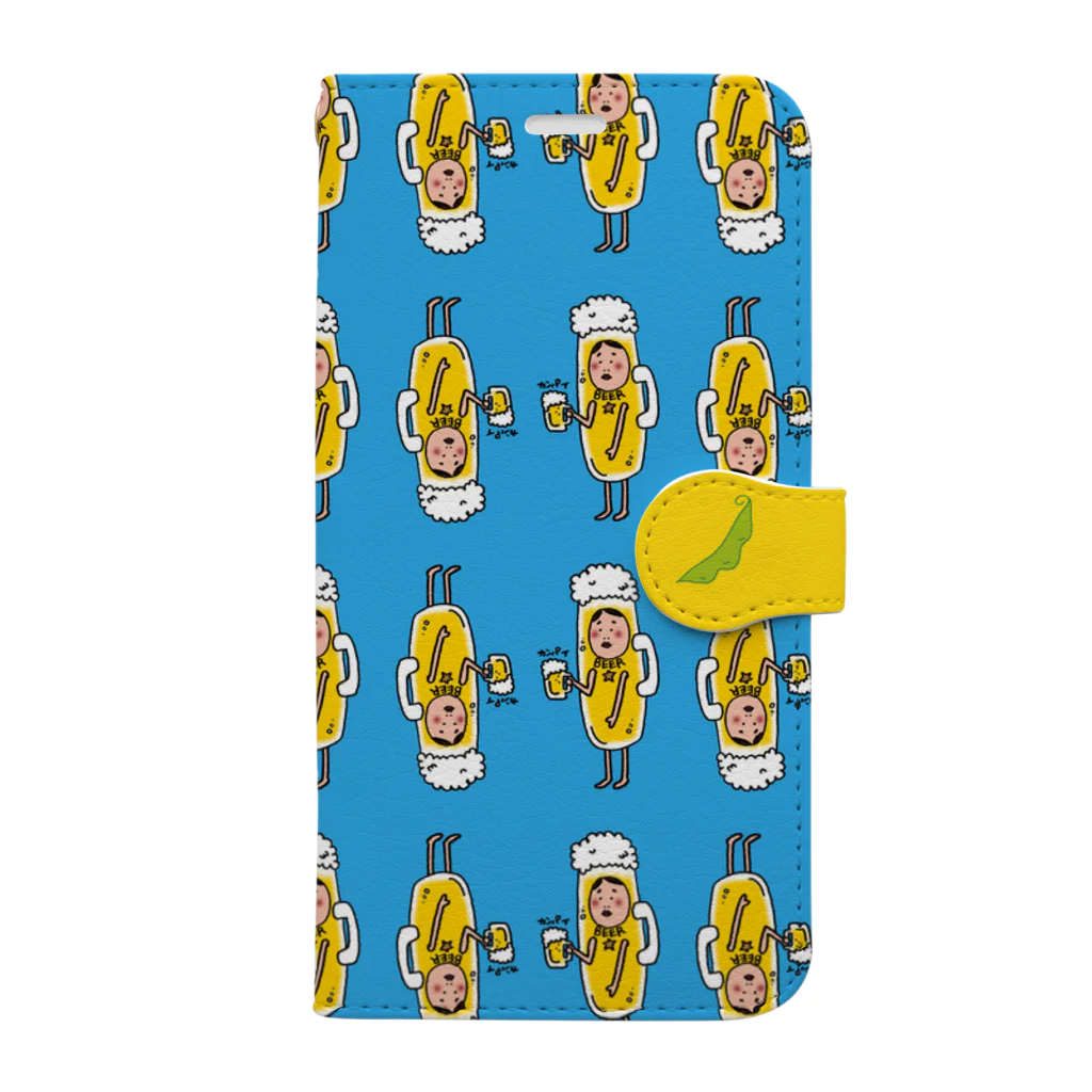 Peco Peco Boo&Carotte cocon❋のビール大好きびる子さん Book-Style Smartphone Case