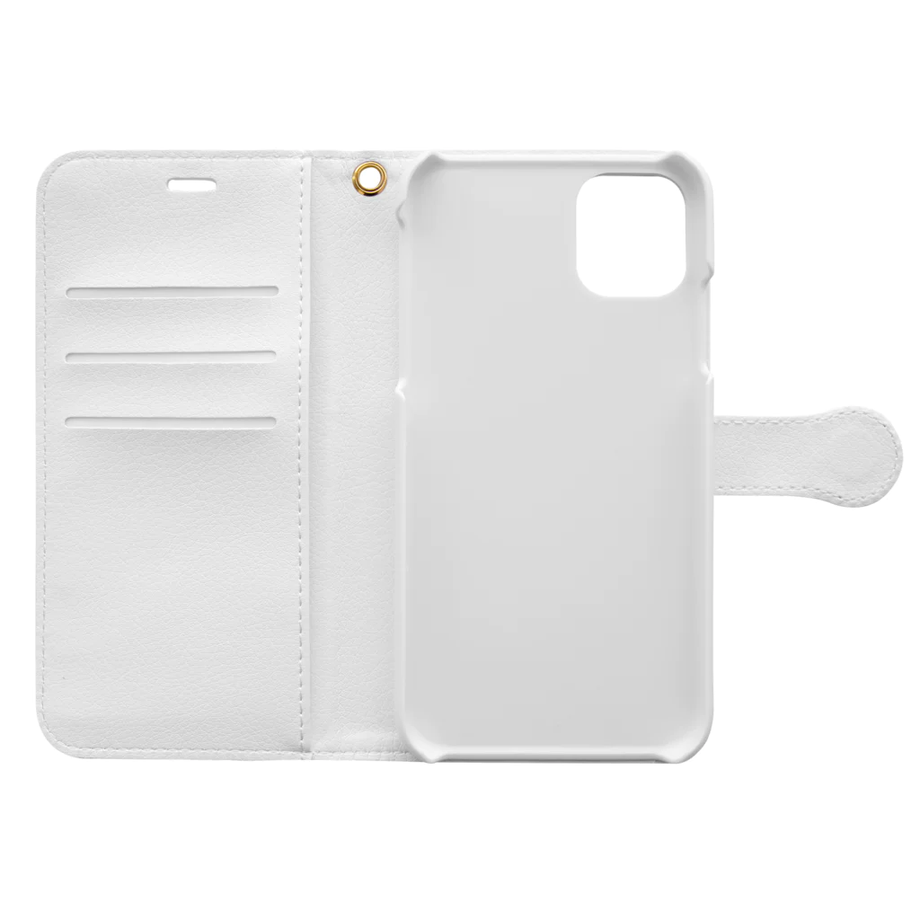 moumouの牛柄 Book-Style Smartphone Case :Opened (inside)