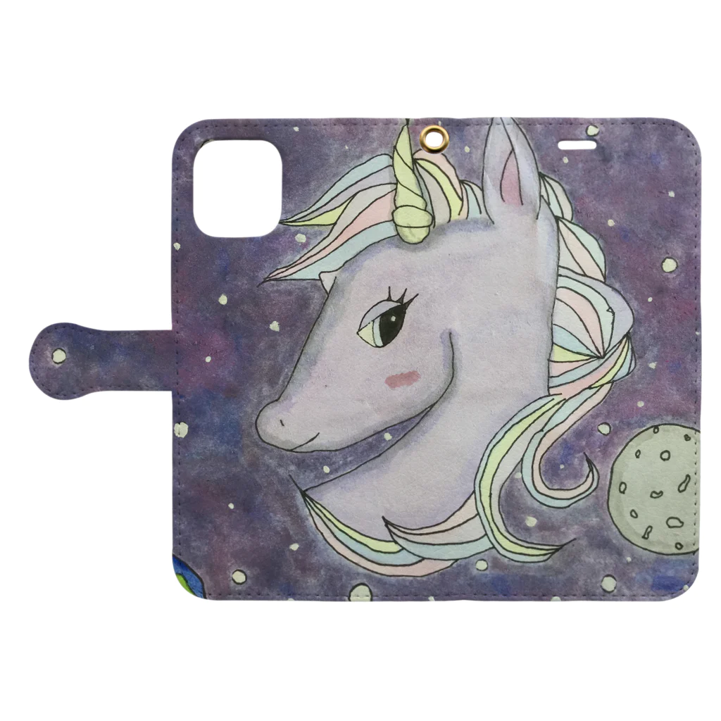 しゅー                                       ✧Shu✧︎  unicorn✴︎universeのunicorn✴︎universe 手帳型スマホケースを開いた場合(外側)