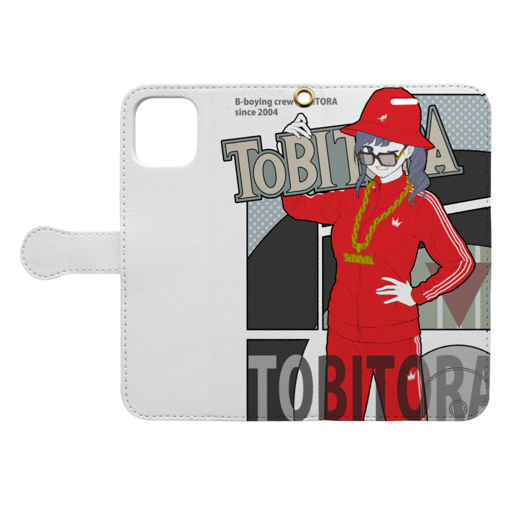 TOBITORA とびとらのTORAKO_004 Book-Style Smartphone Case:Opened (outside)