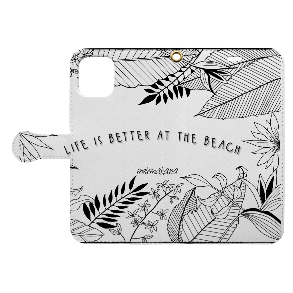 🌺Maggie🌺のLife is better at the beach 手帳型スマホケースを開いた場合(外側)