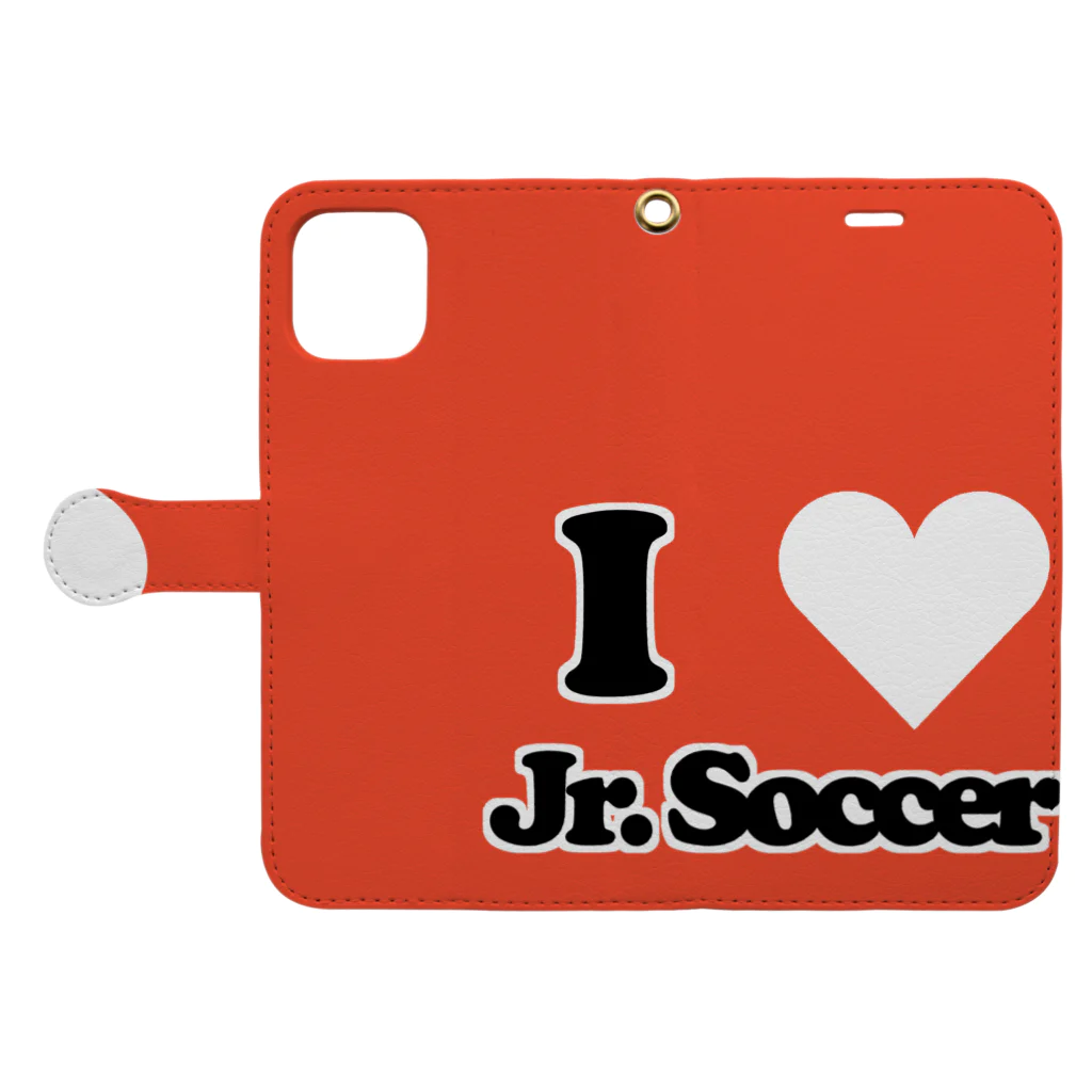 Yottblog オリジナルグッズ店のI LOVE 少年サッカー iPhone 11Pro用 Book-Style Smartphone Case:Opened (outside)