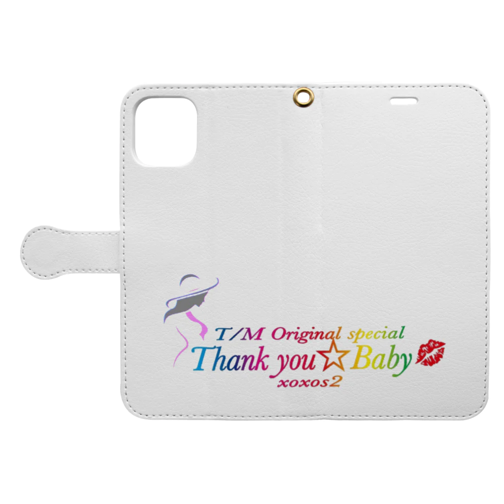 ThankyouBabyのThankyou☆Baby Book-Style Smartphone Case:Opened (outside)