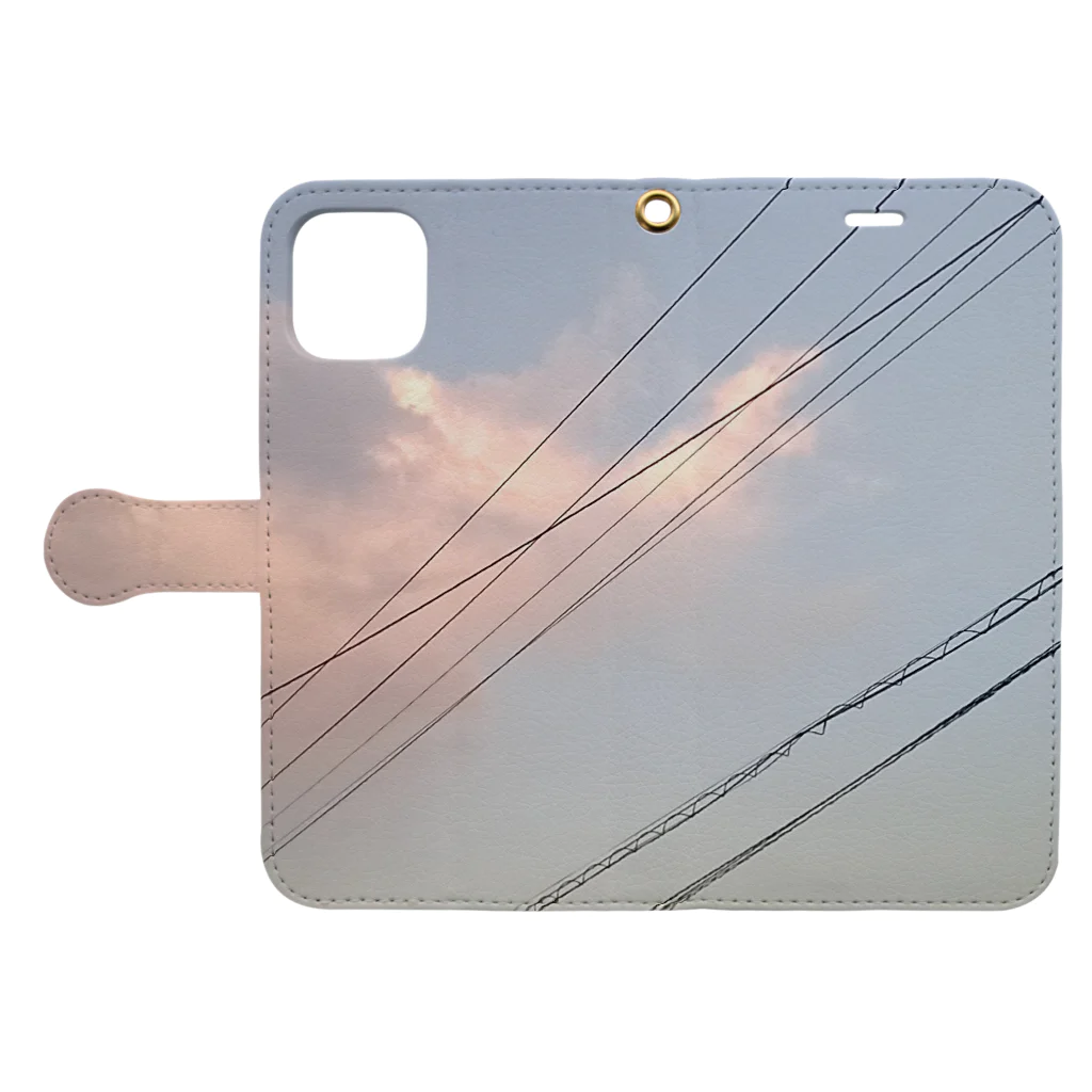 粉末の秋空 Book-Style Smartphone Case:Opened (outside)