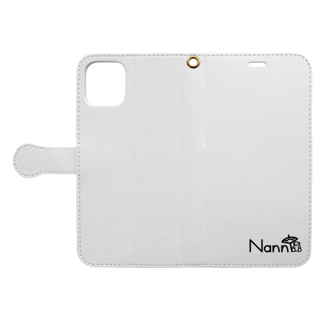 Nanny ParasolのNannyParasol with くまのぬいぐるみ Book-Style Smartphone Case:Opened (outside)