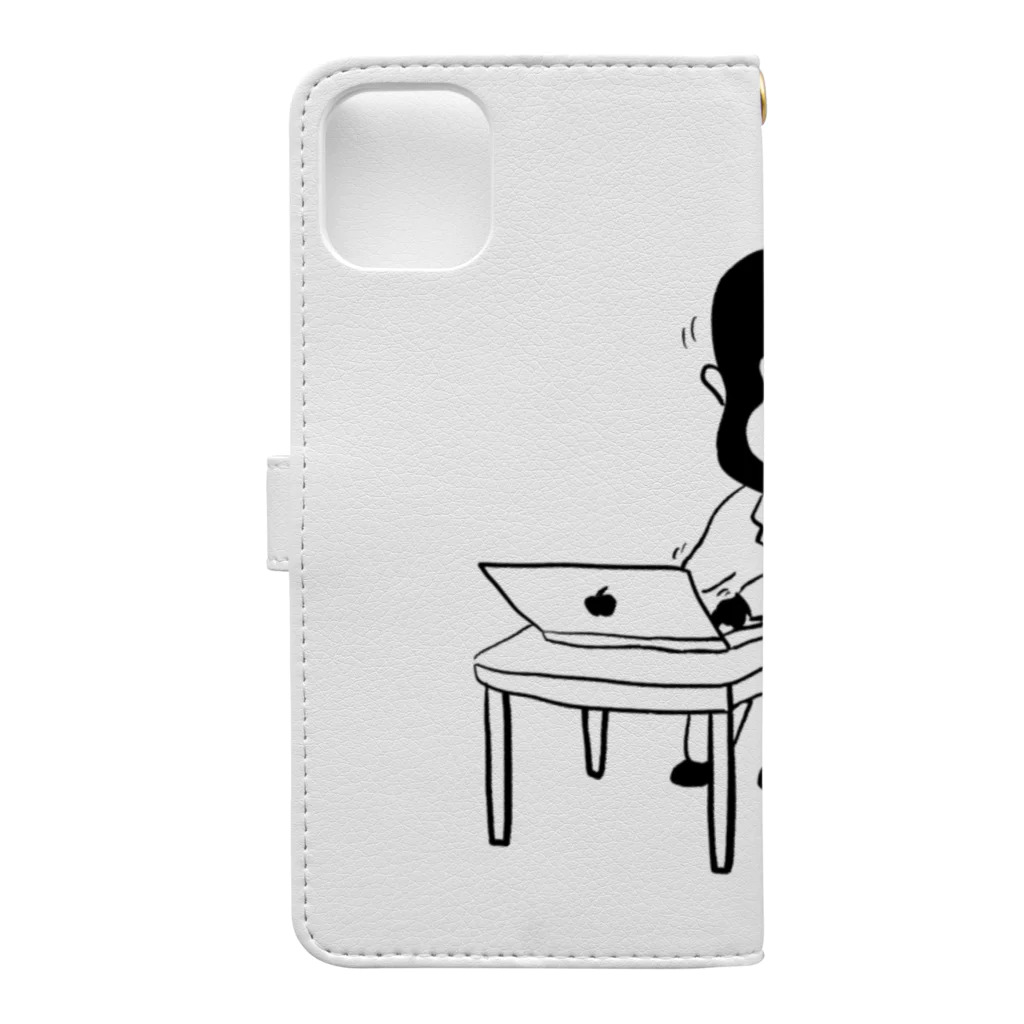 ひよこねこ ショップ 1号店のゴリラサラリーマン Book-Style Smartphone Case :back