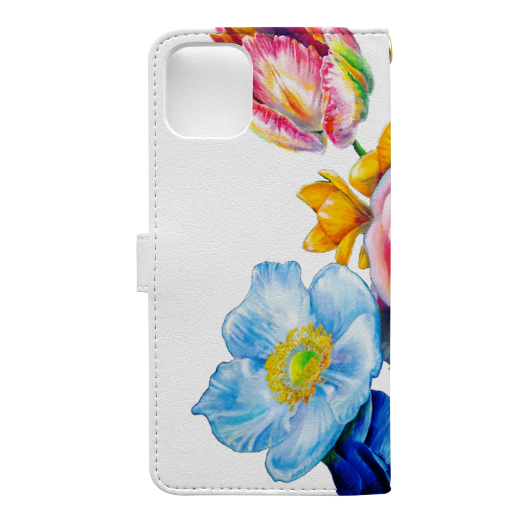 奥寺正美　masami okuderaのflowers 陰 Book-Style Smartphone Case :back