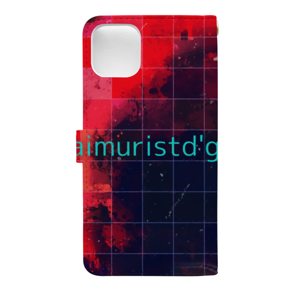 Aimurist のD‘Gaiadny red 手帳型スマホケースの裏面