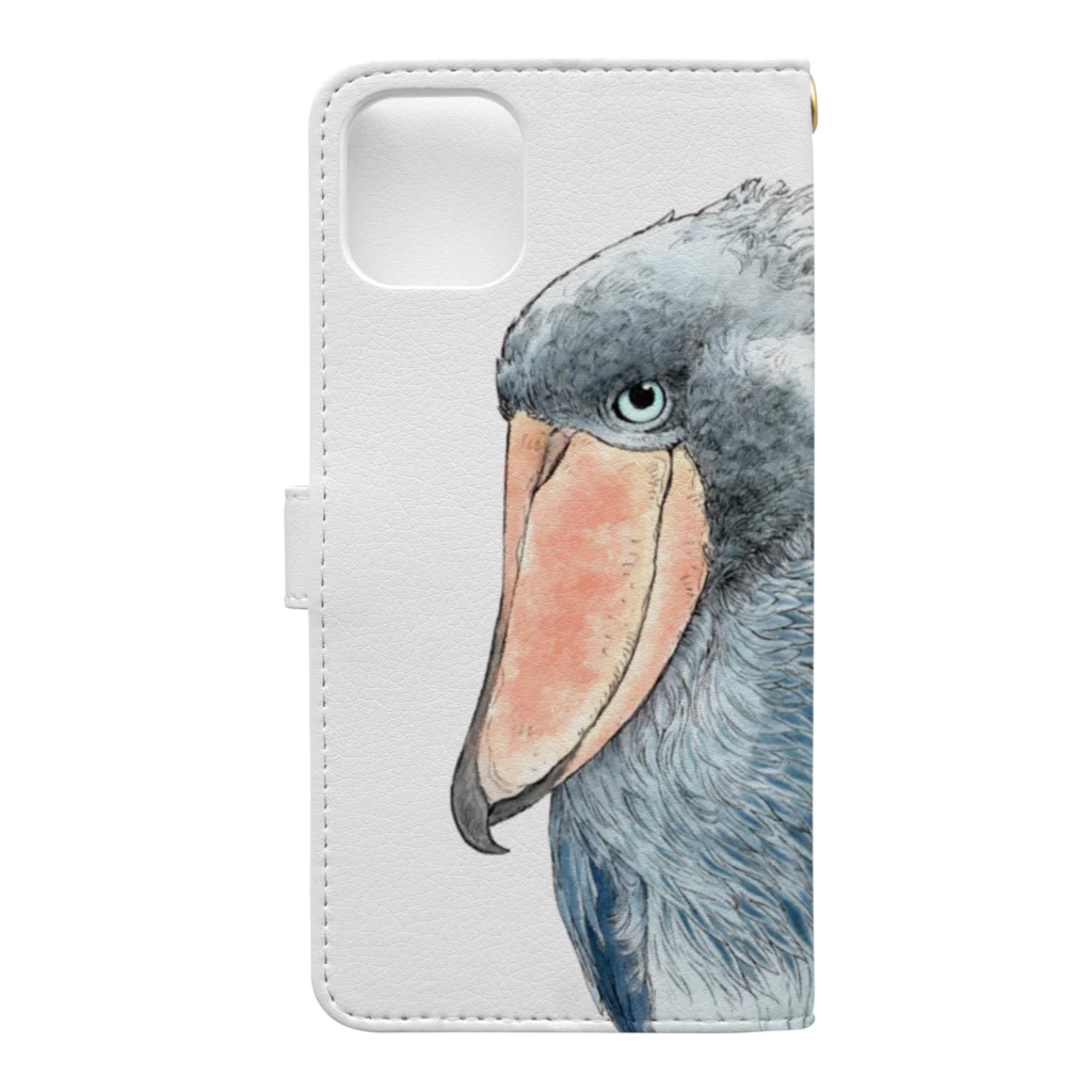 萩岩睦美のグッズショップのハシビロ　手帳型　11 /11pro Max専用 Book-Style Smartphone Case :back