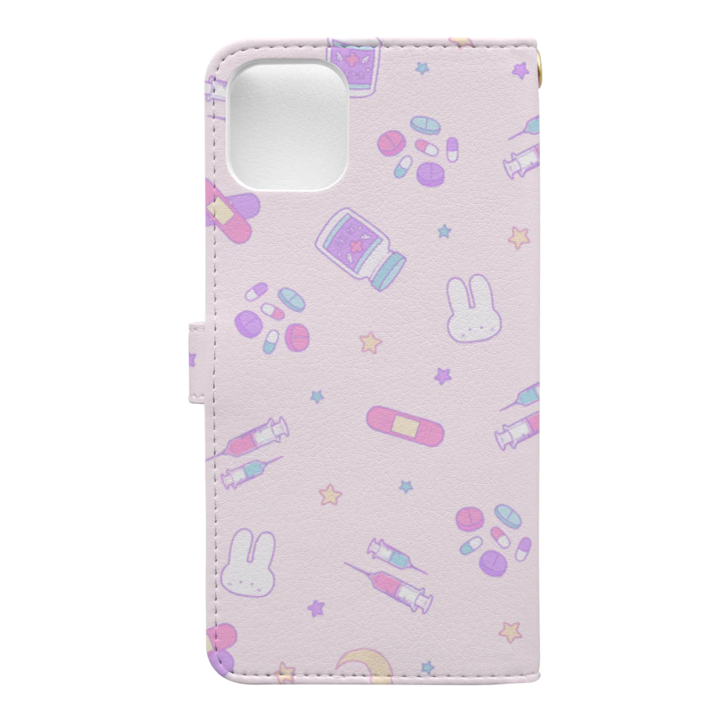 IENITY　/　MOON SIDEの【IENITY】 Yamikawaii Syndrome 手帳型ケース #Pink  Book-Style Smartphone Case :back