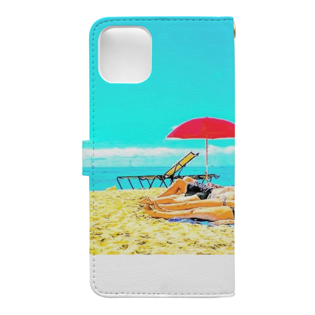 Hawaii Picturesのワイキキビーチ🌊 Book-Style Smartphone Case :back