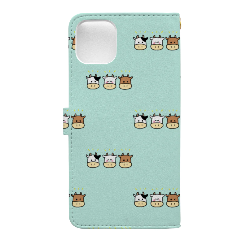 ウチのMEIGENやさんのうし、みっつです Book-Style Smartphone Case :back