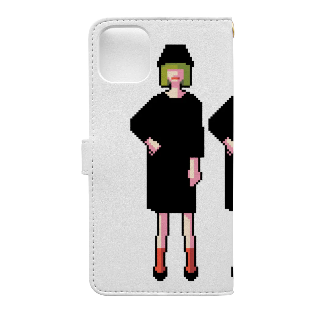 ずぅんの三人の女の子 Book-Style Smartphone Case :back