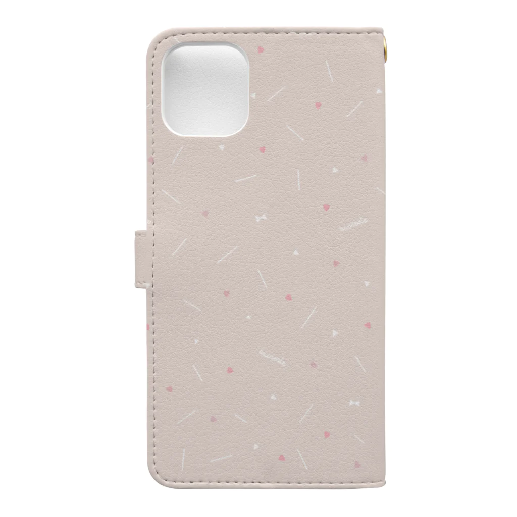 似顔絵婚姻届/スマホDIY婚姻届~ai.create~のＪＵＳＴ♡ＭＡＲＲＩＥＤねこちゃん Book-Style Smartphone Case :back