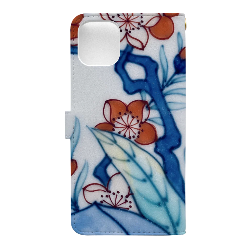 mimi_factoryの桃と花 Book-Style Smartphone Case :back