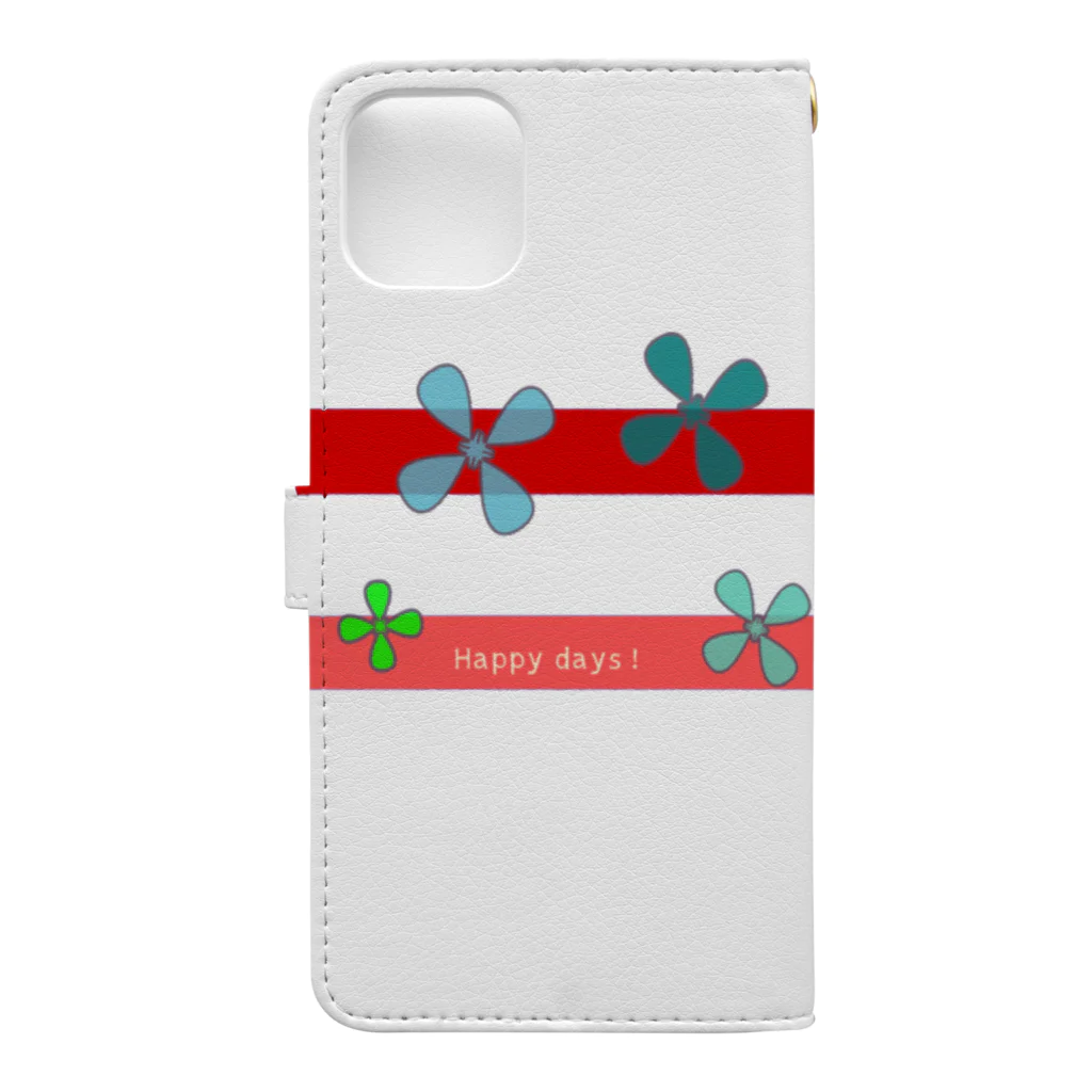 Momonngamonnga zakka のHappy days Book-Style Smartphone Case :back