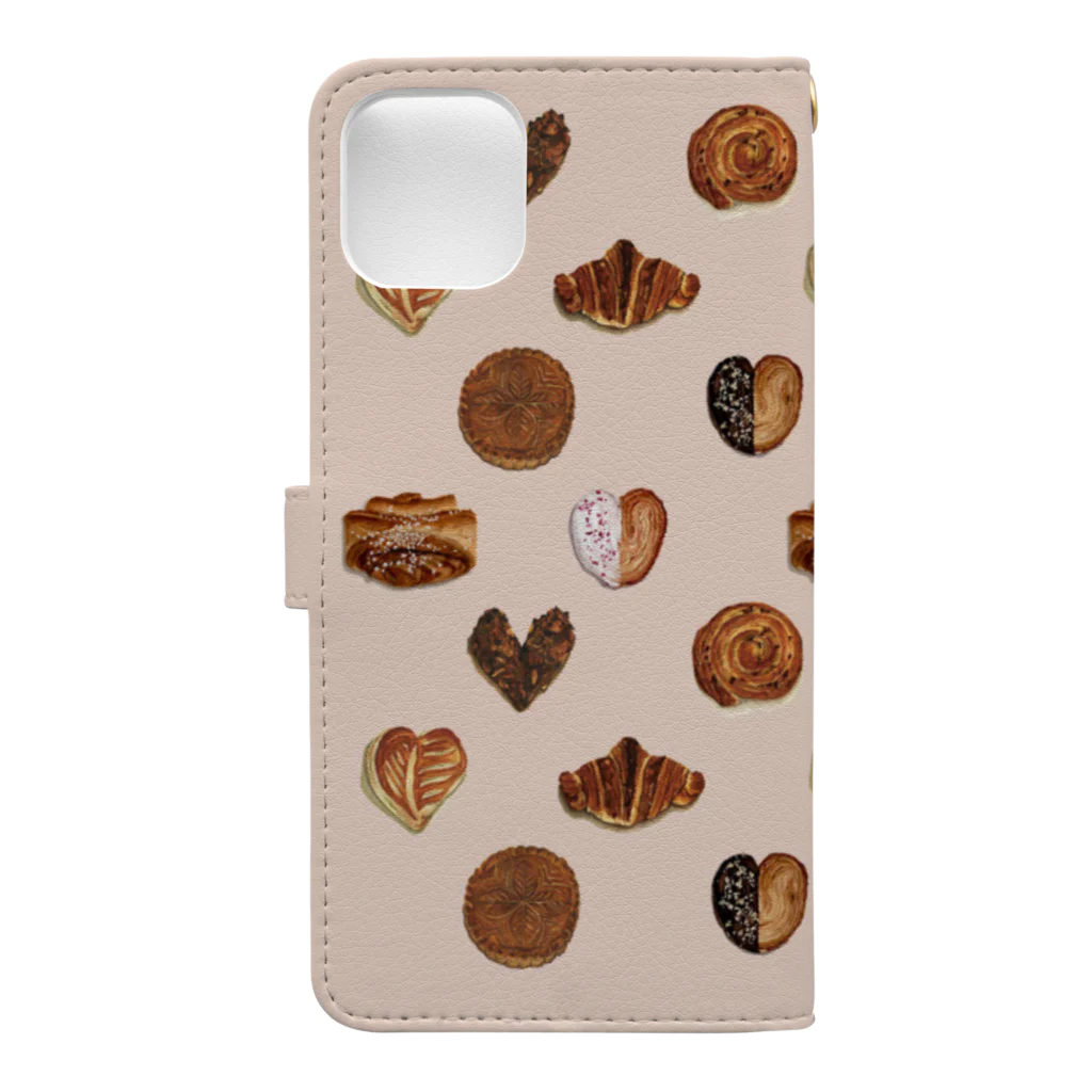  BREAD1setのシナモンロール Book-Style Smartphone Case :back