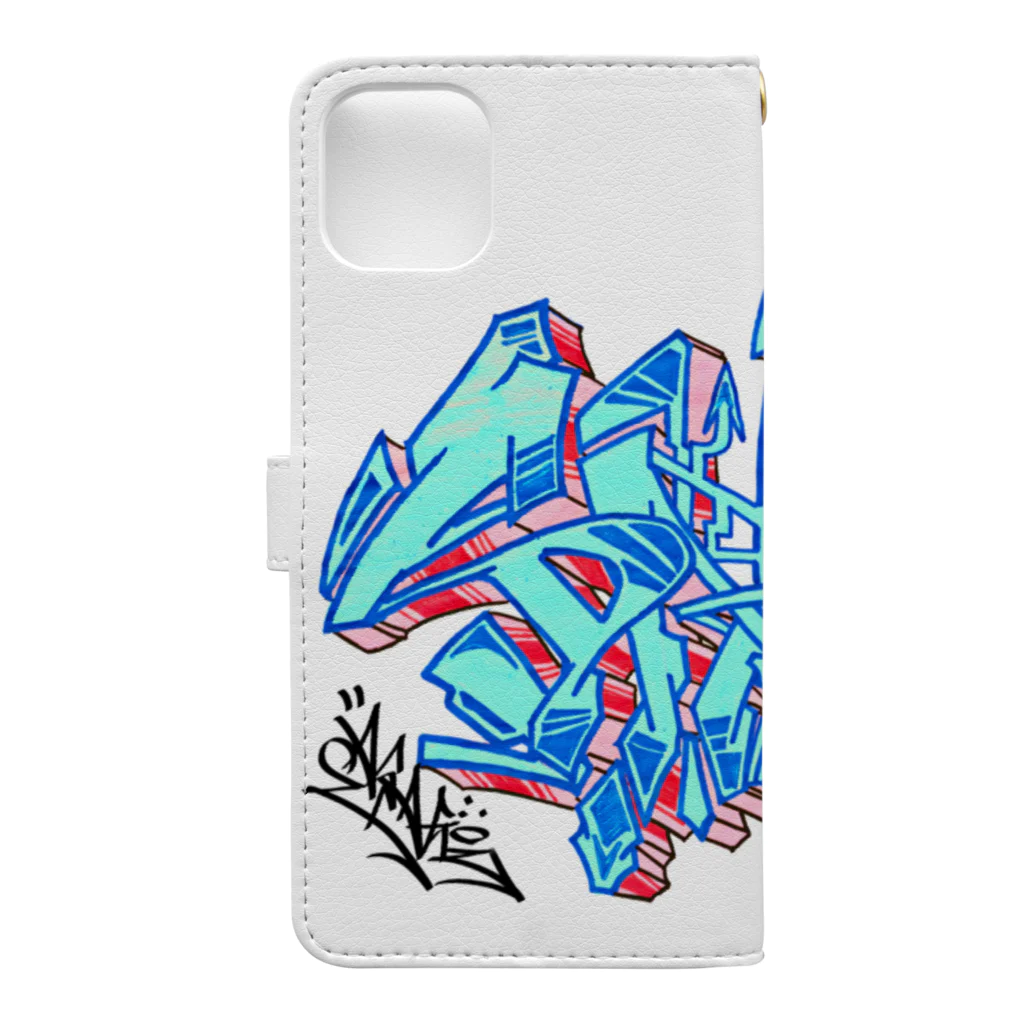 あさぎのgraffiti 「SNAFU」　Ver.color Book-Style Smartphone Case :back