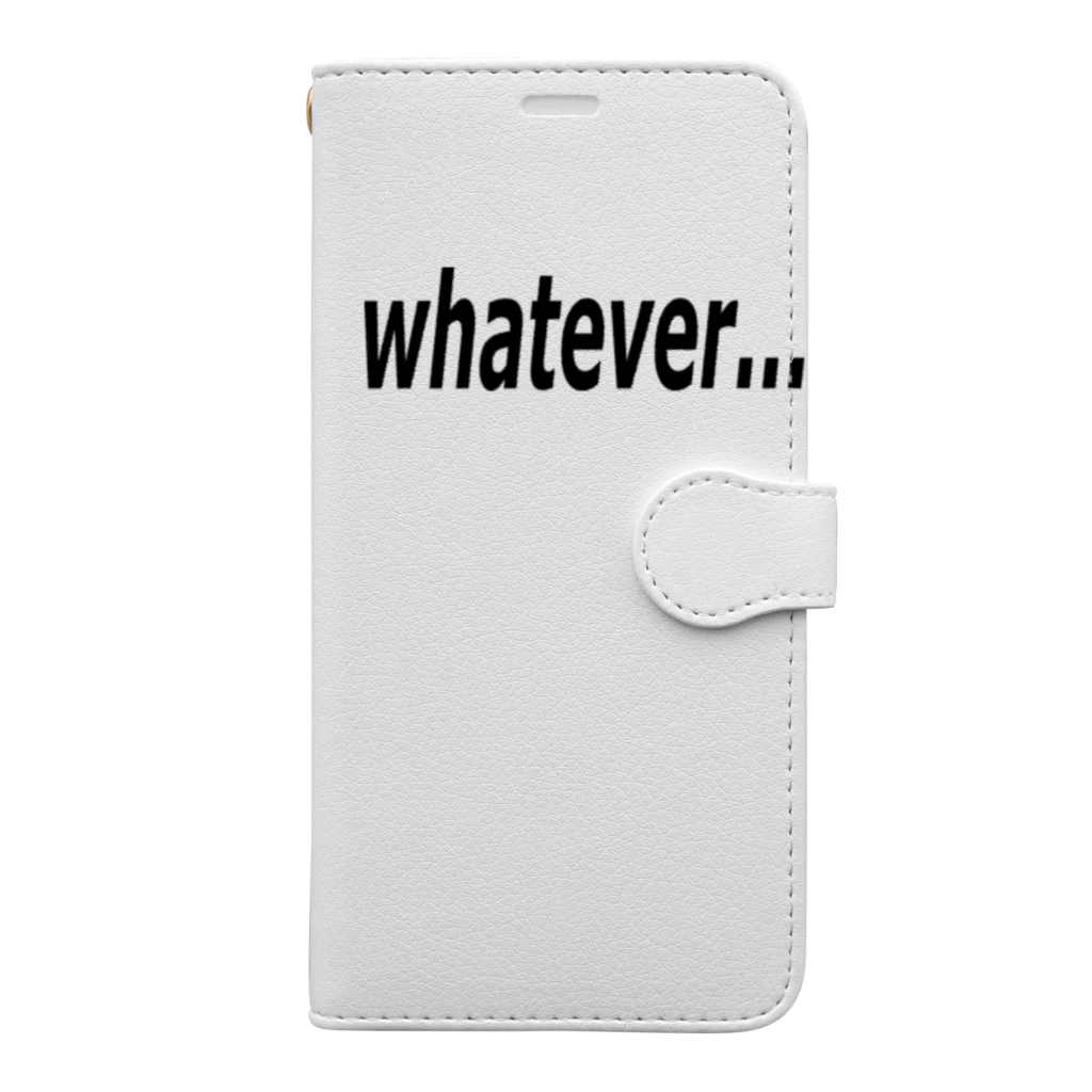 Pat's Worksのwhatever... どうでもいい… 手帳型スマホケース