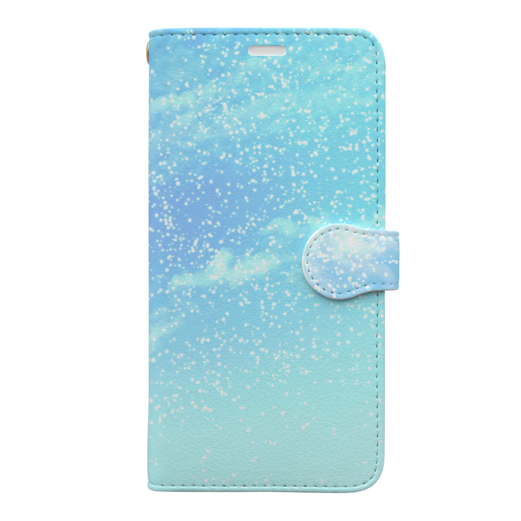 dizzyのPastel blue cosmic sky 手帳型スマホケース