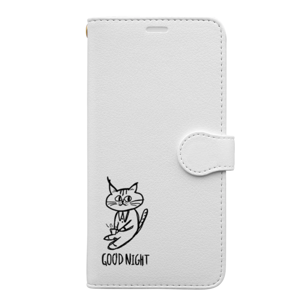 猫(gnp)の珈琲にうるさい猫 Book-Style Smartphone Case