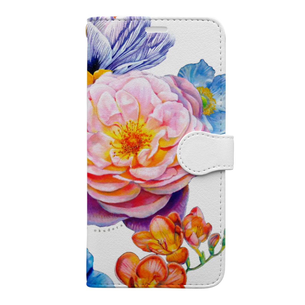 奥寺正美　masami okuderaのflowers 陰 Book-Style Smartphone Case