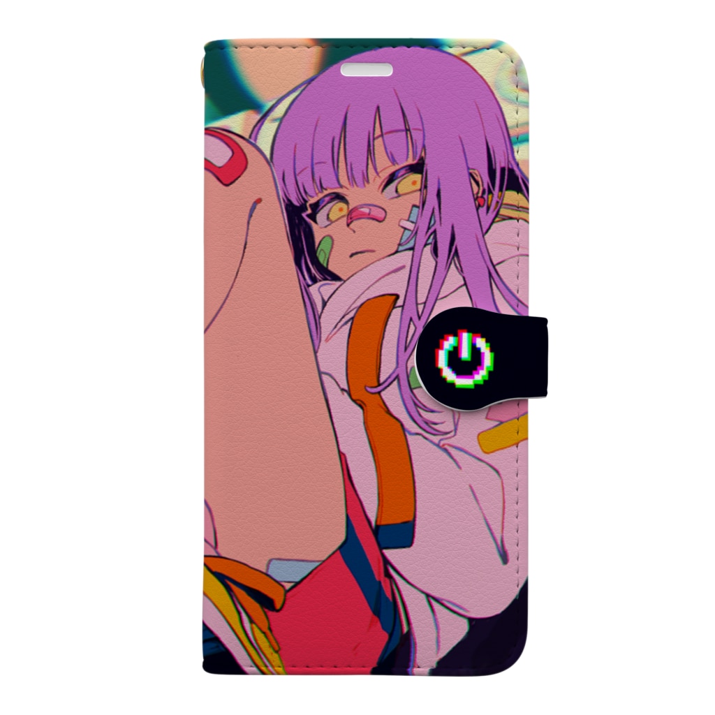 24/7の秋葉原、晴れ、時々ピンク。 Book-Style Smartphone Case
