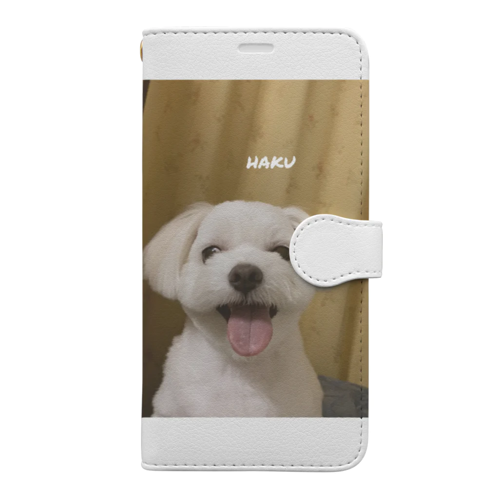 __11kq__のケース🐶haku 手帳型スマホケース