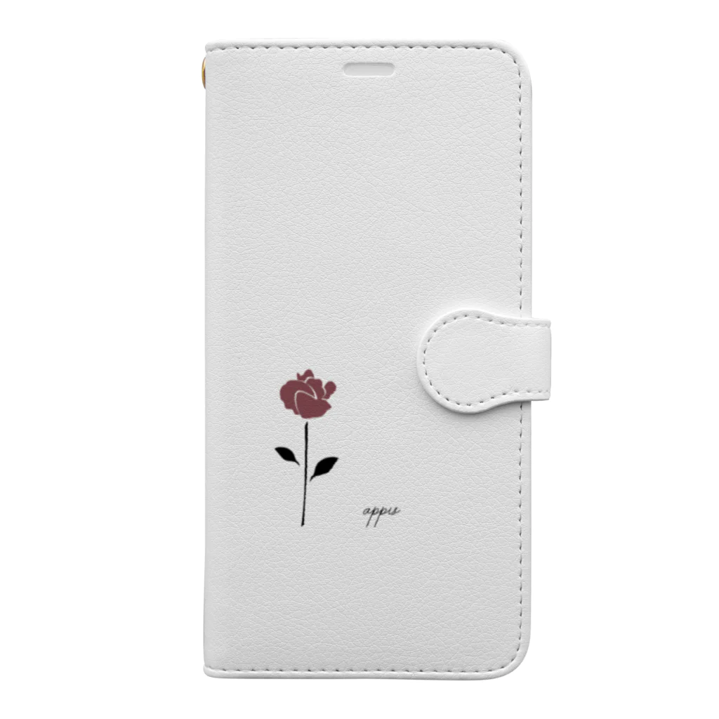 appisのrose 手帳型スマホケース