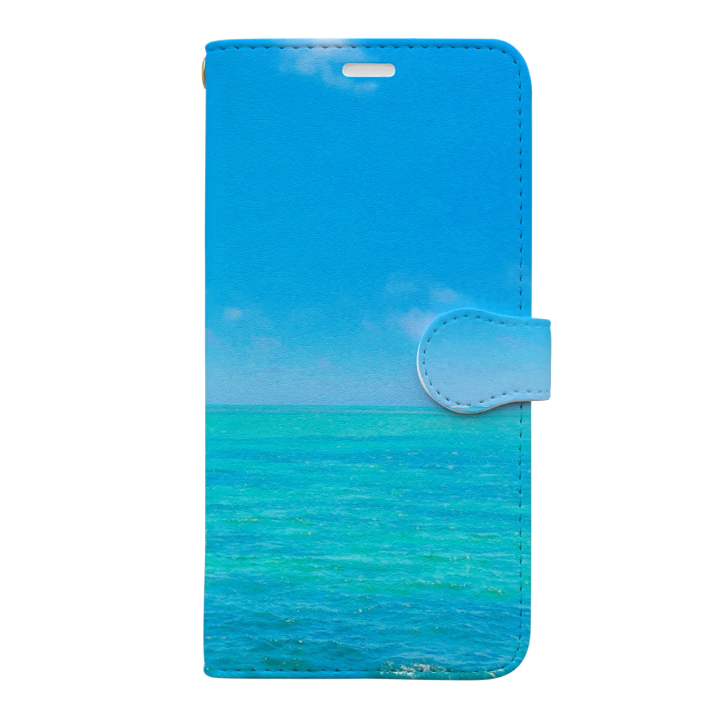 mizuphoto galleryの海と飛行機雲 Book-Style Smartphone Case