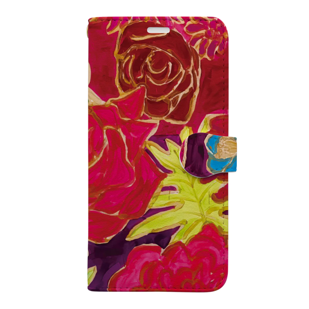 shiho_artのGarden -Red- Book-Style Smartphone Case