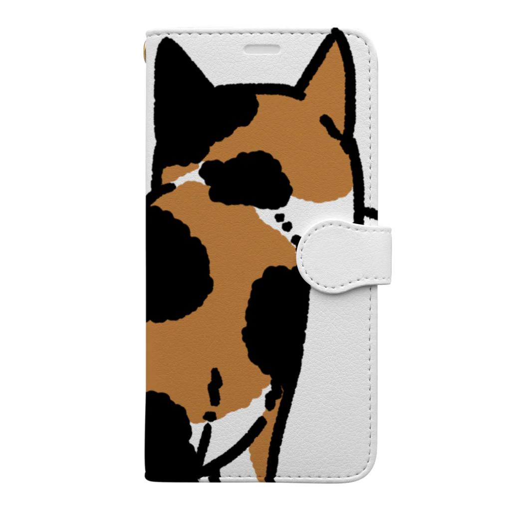 Riotoのねこけつ（三毛猫、アップ） Book-Style Smartphone Case