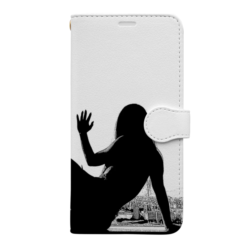 うの UNOの窓際のうの（白黒） Book-Style Smartphone Case