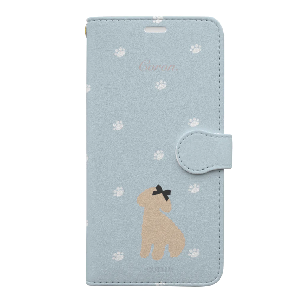 colom-dogsのトイプードル【COLOM.コロ。】 Book-Style Smartphone Case