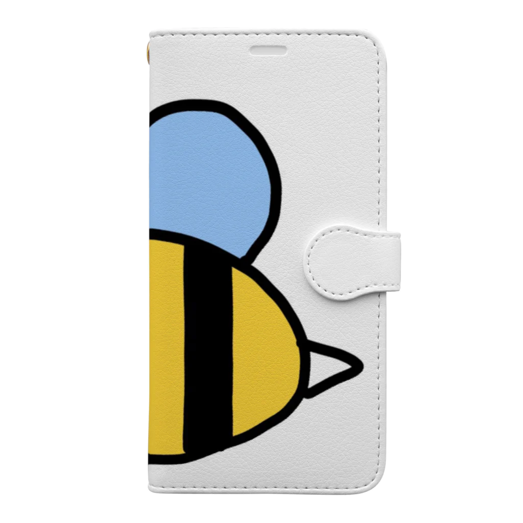 LoveAmooNのへんてこキャラクター はちさんの『びー』🐝💗 Book-Style Smartphone Case