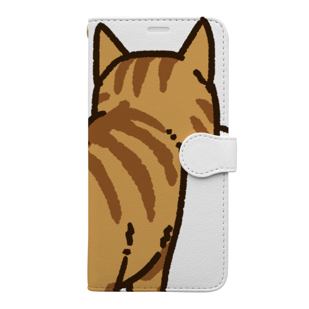 Riotoのねこけつω（茶トラ、アップ） Book-Style Smartphone Case