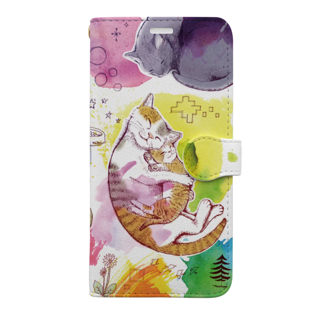 マキバドリの夢見る猫 Book-Style Smartphone Case
