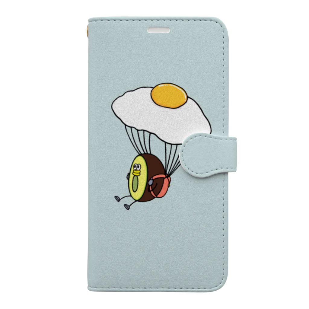 AVOCADO FAMILYの目玉焼き Book-Style Smartphone Case